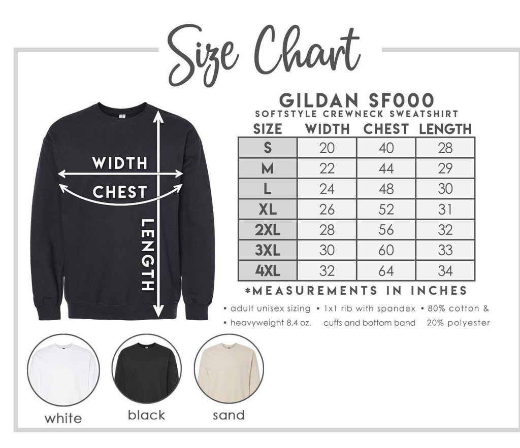 Blue Bows Coquette Sweatshirt: Gildan Softstyle Fleece