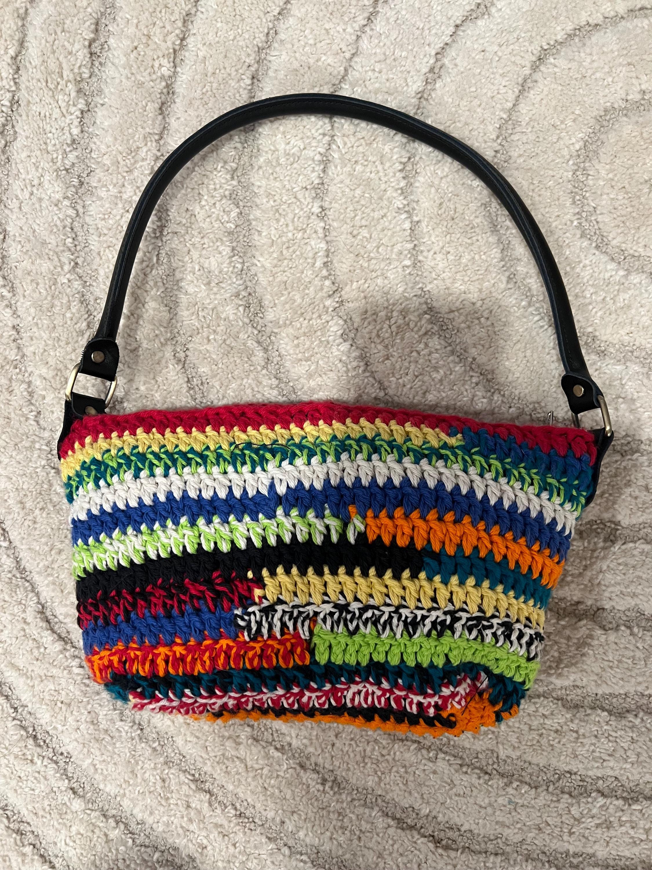 Miu miu inspired handmade crochet shoulder bag