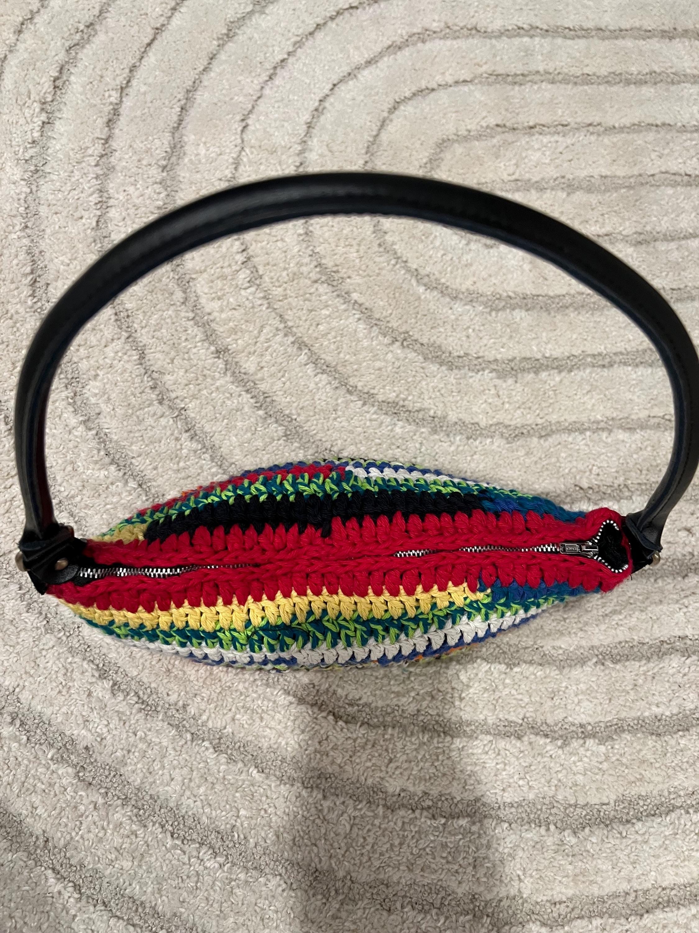 Miu miu inspired handmade crochet shoulder bag