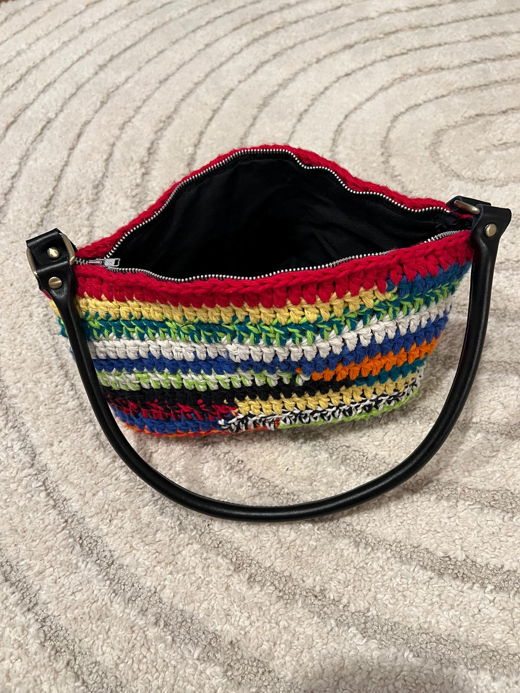 Miu miu inspired handmade crochet shoulder bag