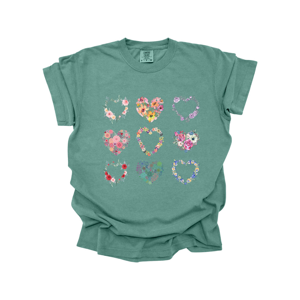 Floral Hearts Coquette Tshirt