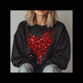 FAUX Red Sequin Heart Valentine's Day Sweatshirt