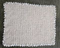 Crocheted Chenille Baby Blanket: Seagull Gray Sawtooth Edge