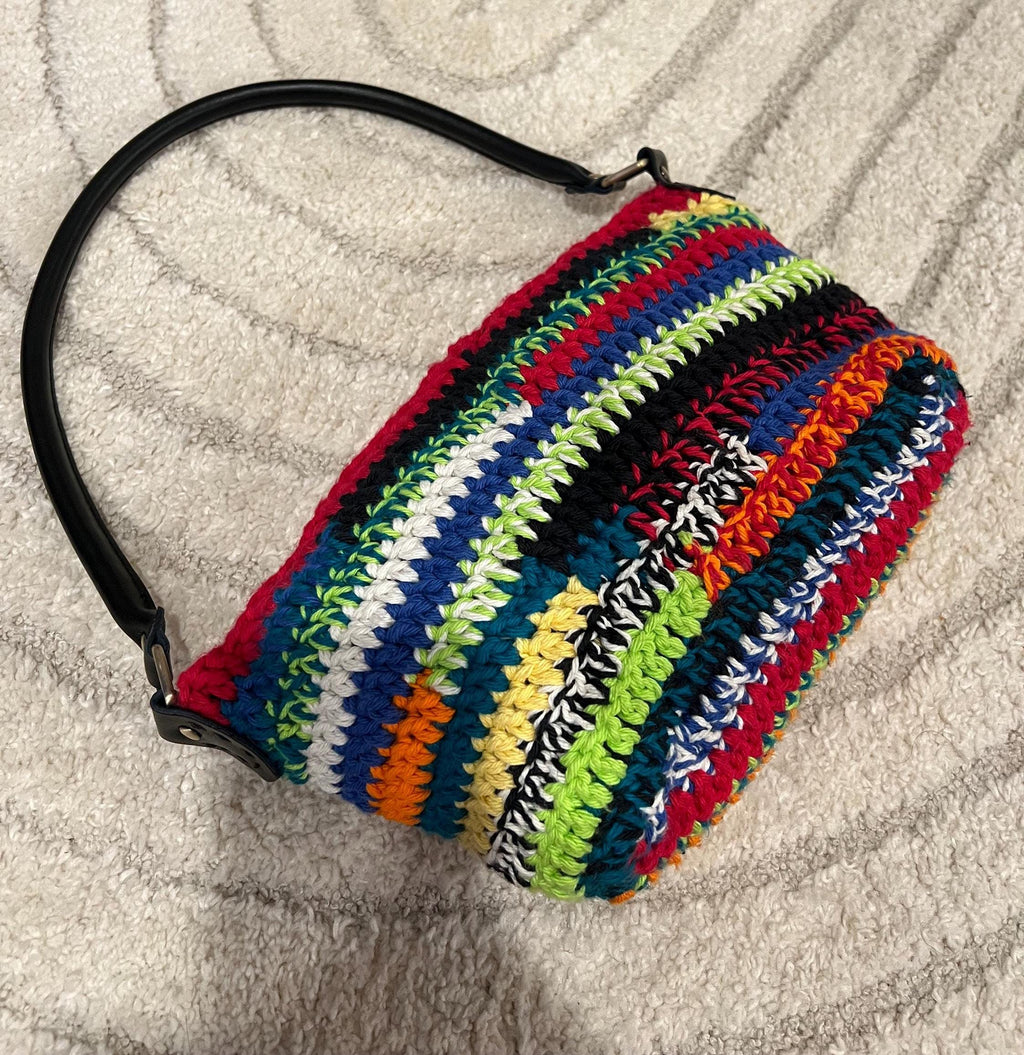 Miu miu inspired handmade crochet shoulder bag