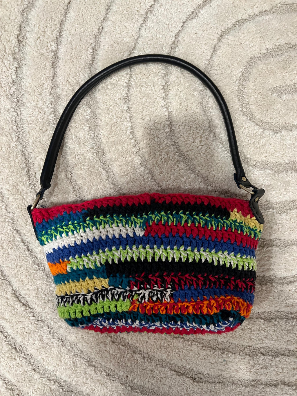 Miu miu inspired handmade crochet shoulder bag