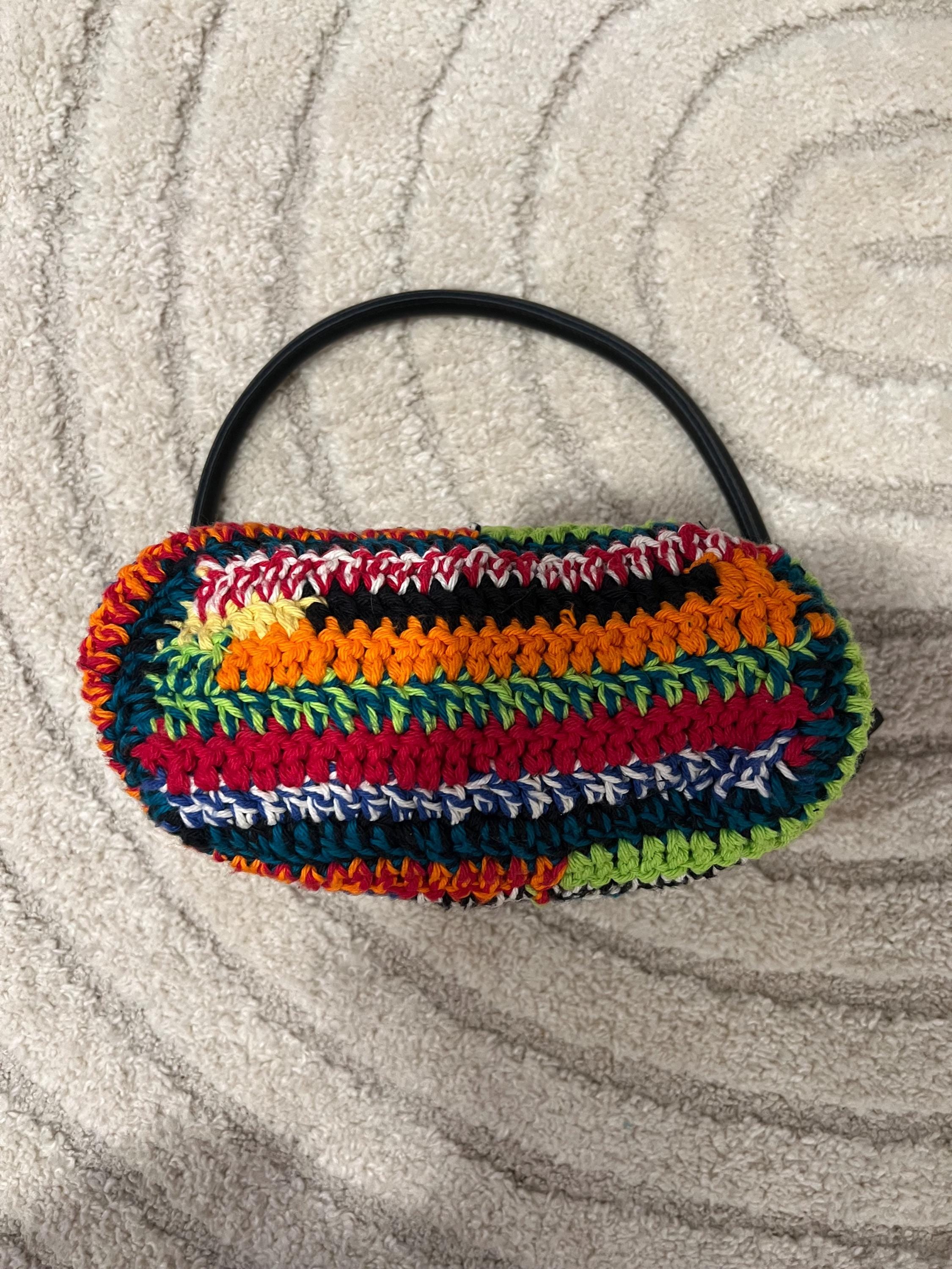 Miu miu inspired handmade crochet shoulder bag