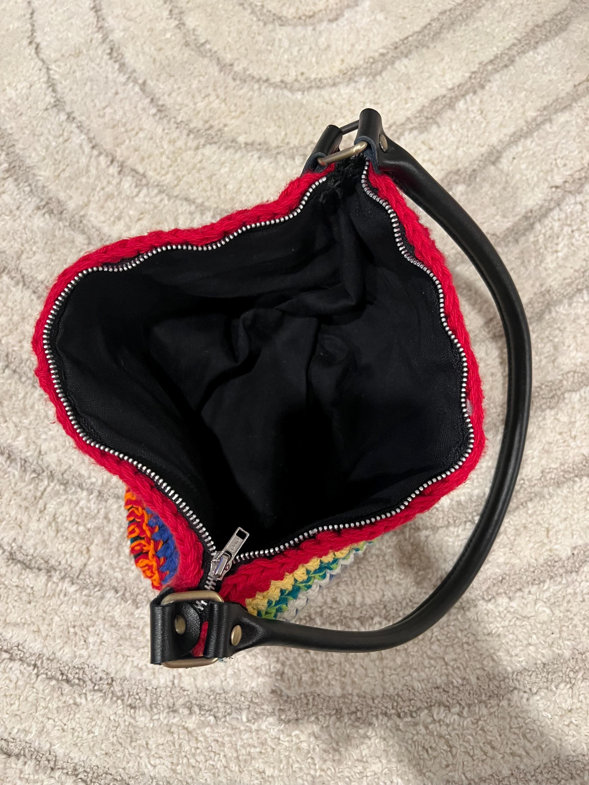 Miu miu inspired handmade crochet shoulder bag