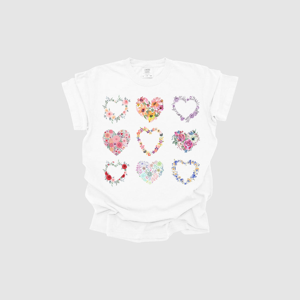 Floral Hearts Coquette Tshirt