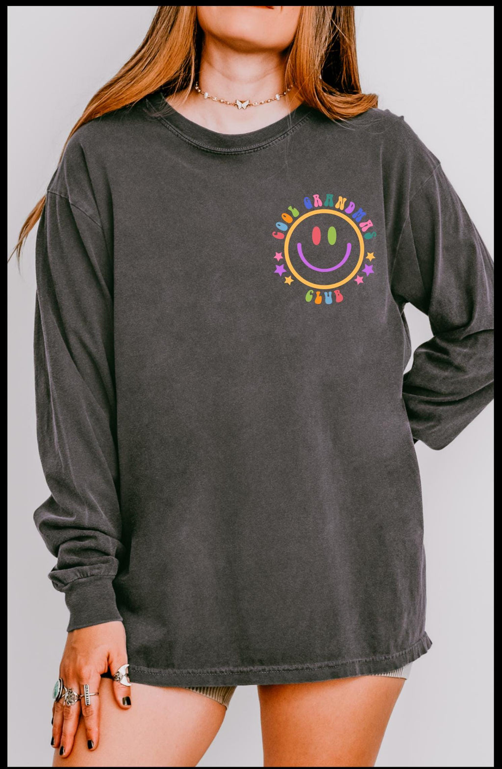 Grandmas Club Long Sleeve T-shirt, Comfort Colors