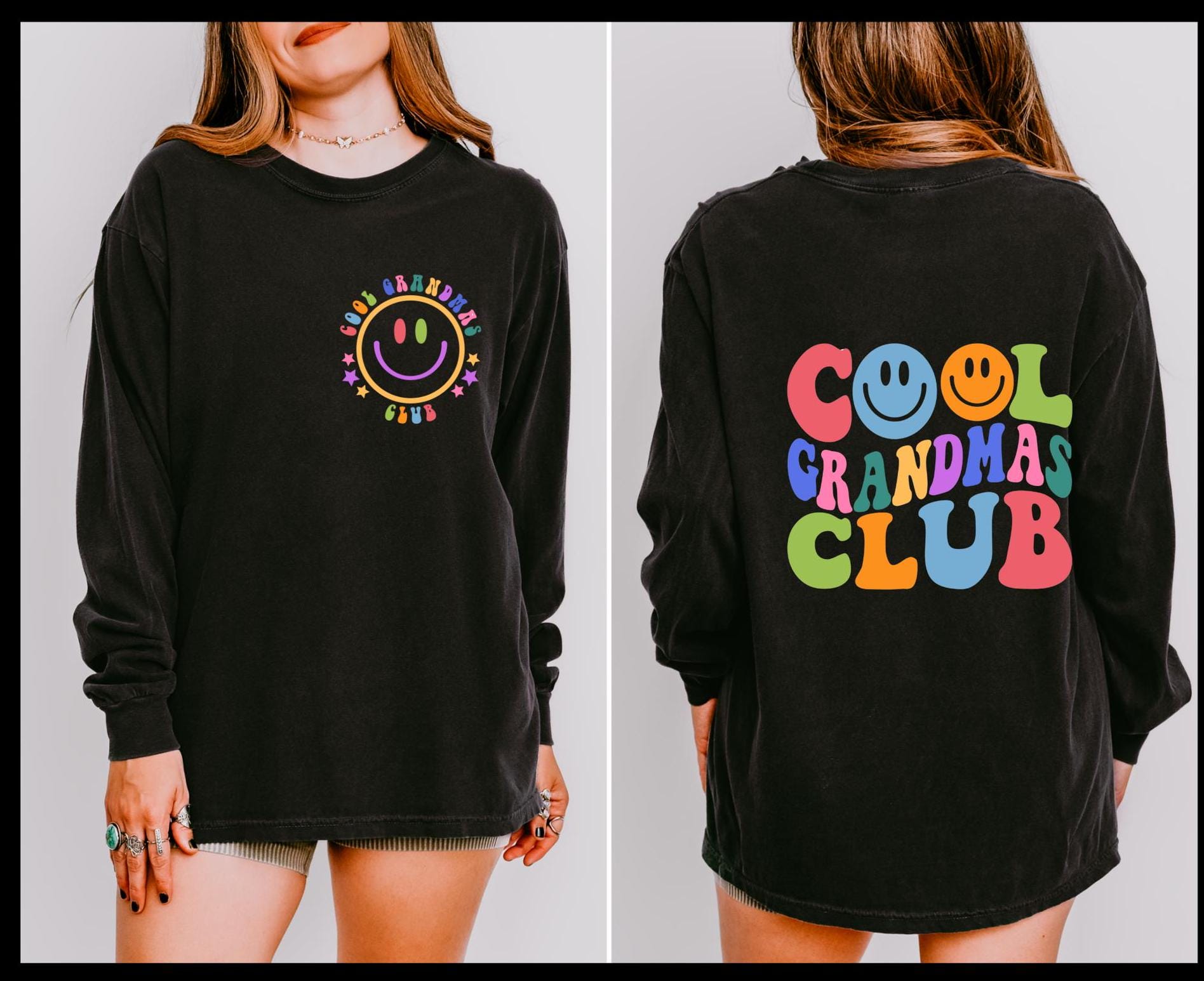 Grandmas Club Long Sleeve T-shirt, Comfort Colors