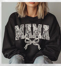Pretty lace Mama and Mini with bows matching Mother's Day Sweatshirts