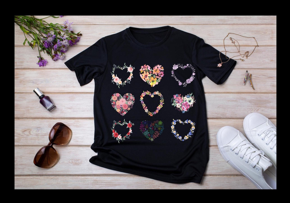 Floral Hearts Coquette Tshirt