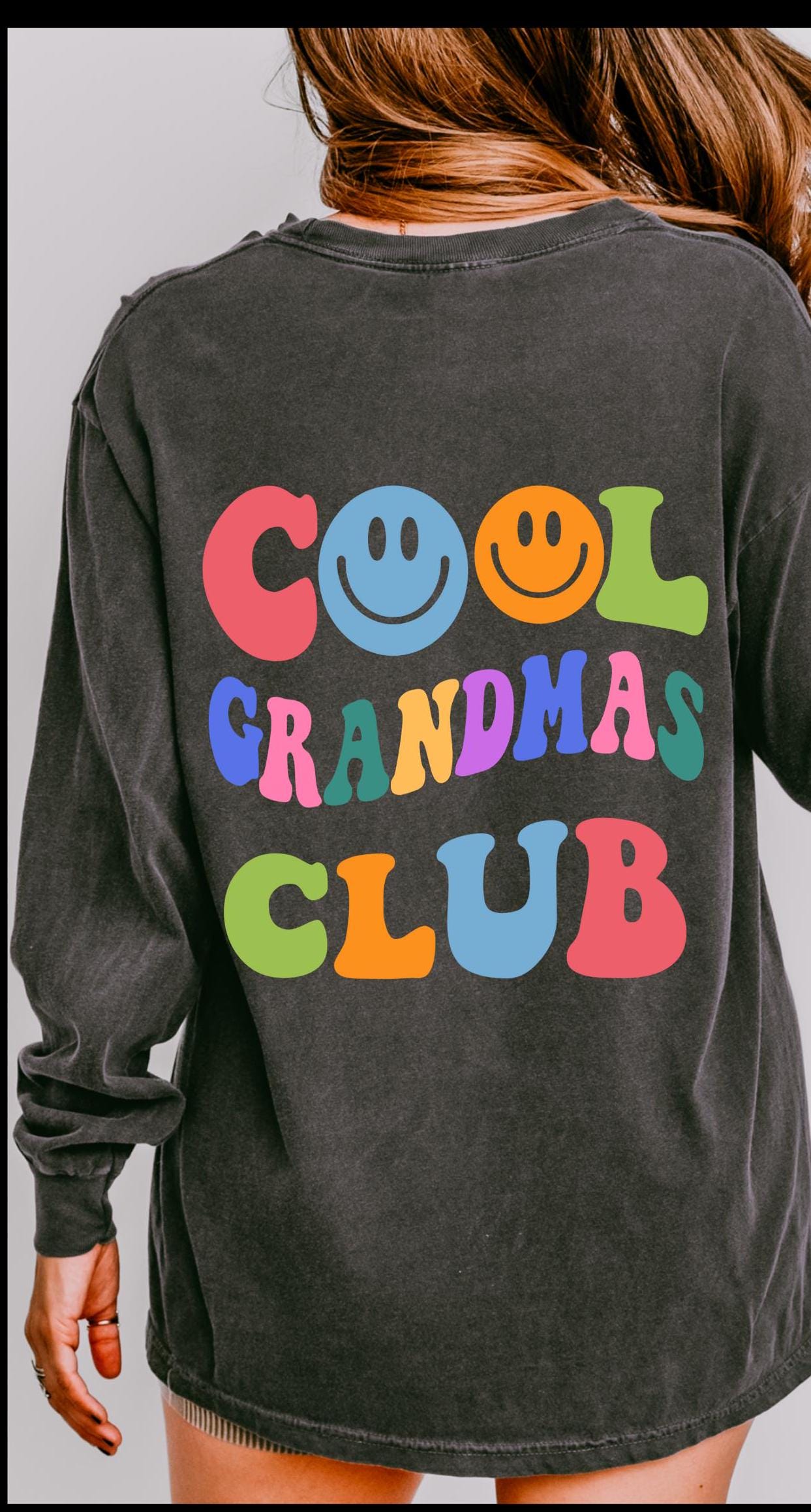 Grandmas Club Long Sleeve T-shirt, Comfort Colors