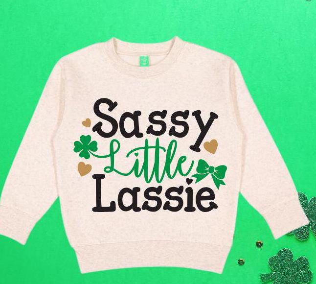 St Patricks Day Sassy Little Lassie Toddler sweatshirt