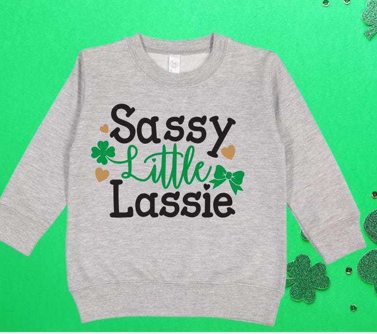 St Patricks Day Sassy Little Lassie Toddler sweatshirt