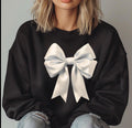 Fun Ivory Coquette Bow Sweatshirt