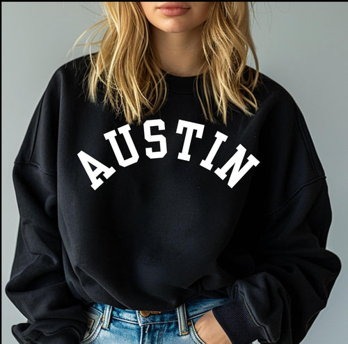 Austin sweatshirt, Gildan Softstyle, Bachelorette Party, celebrate, fun,