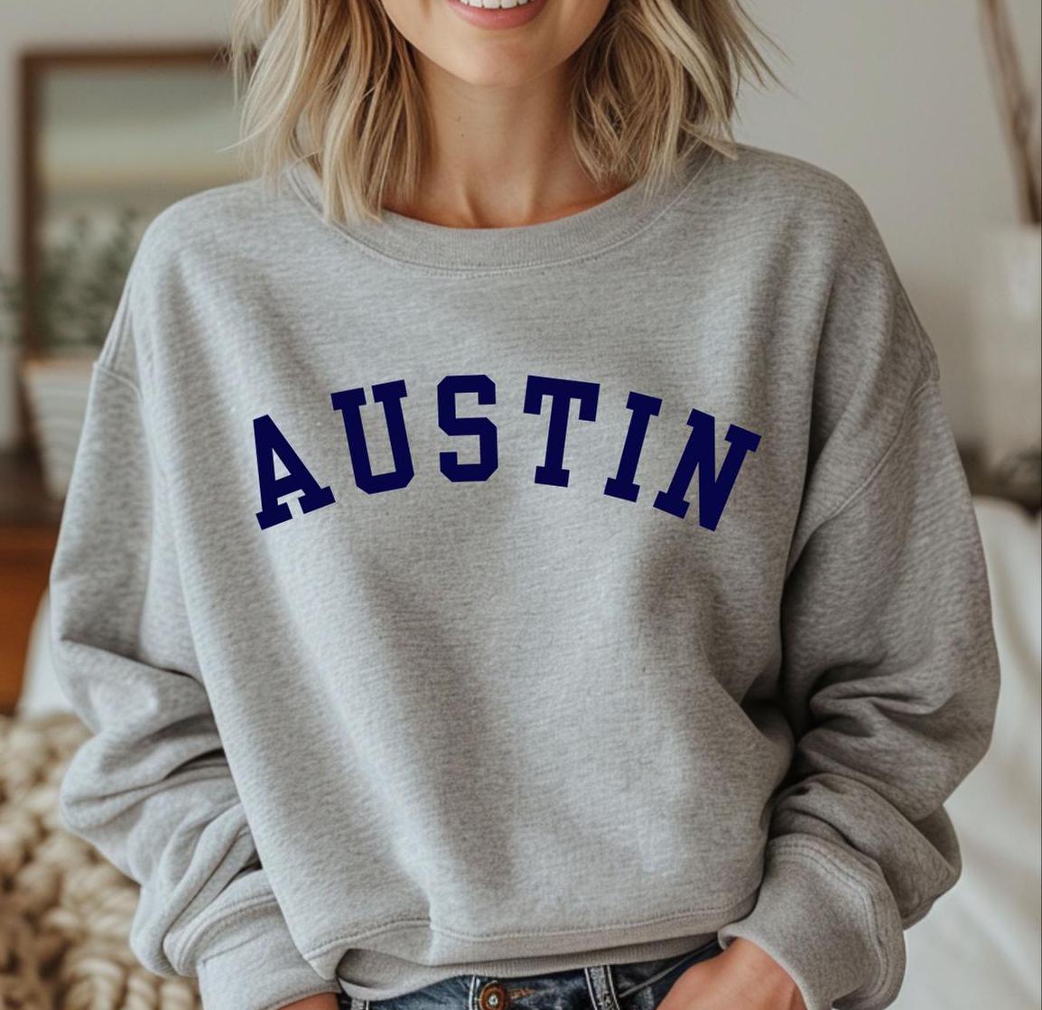 Austin sweatshirt, Gildan Softstyle, Bachelorette Party, celebrate, fun,