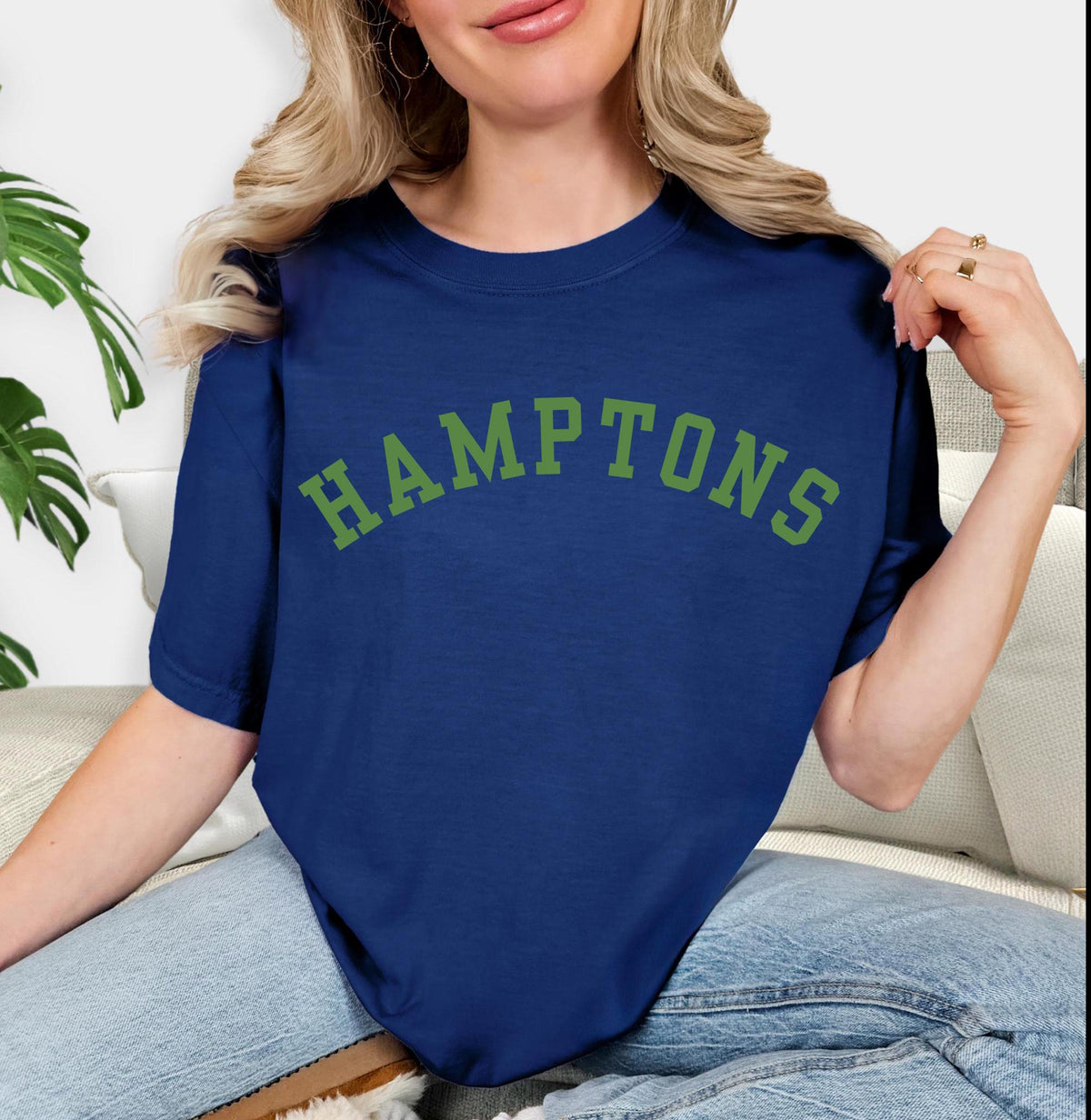 Hamptons Graphic Tee: Coastal Summer Cotton Shirt