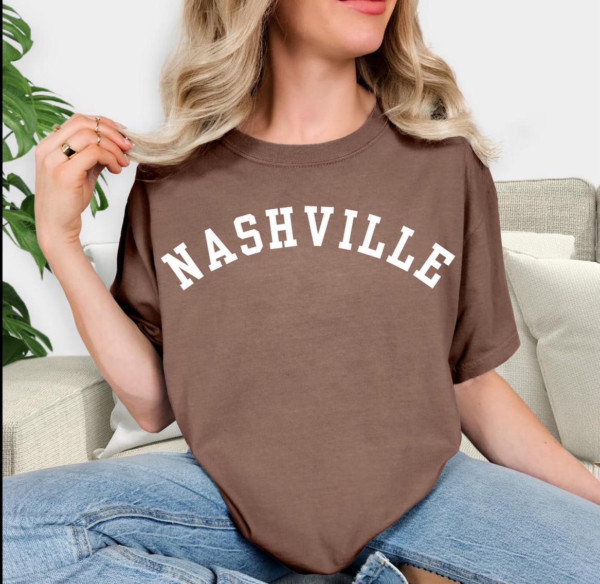 Nashville Design Cotton Tee, festival celebration quality tshirt, Comfort Colors bachelorette party shirt