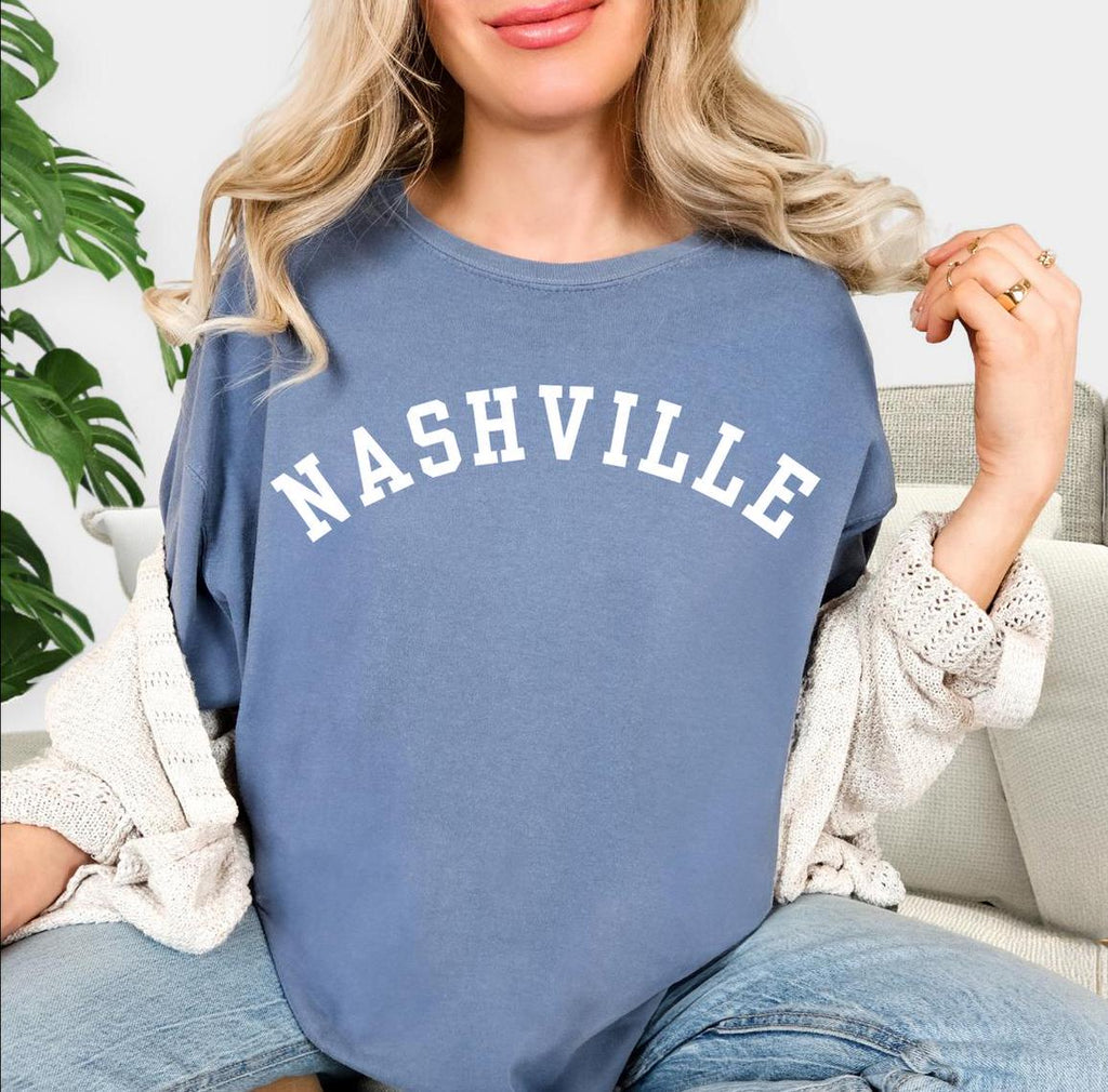 Nashville Design Cotton Tee, festival celebration quality tshirt, Comfort Colors bachelorette party shirt