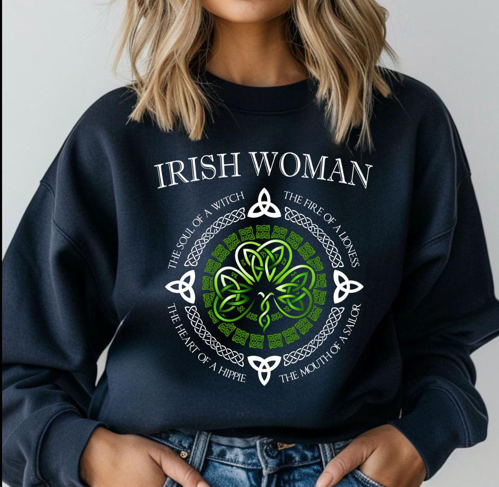 St Patricks Day Irish Woman sweatshirt