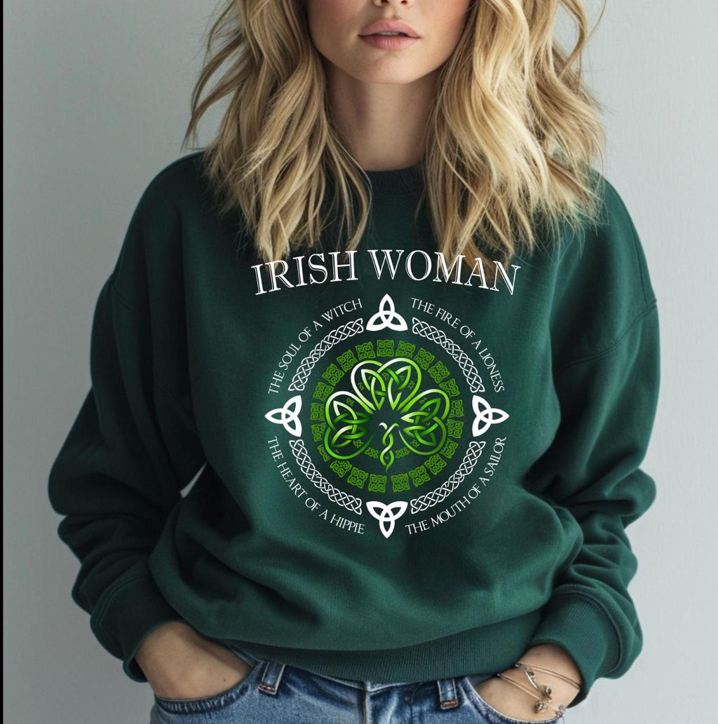 St Patricks Day Irish Woman sweatshirt