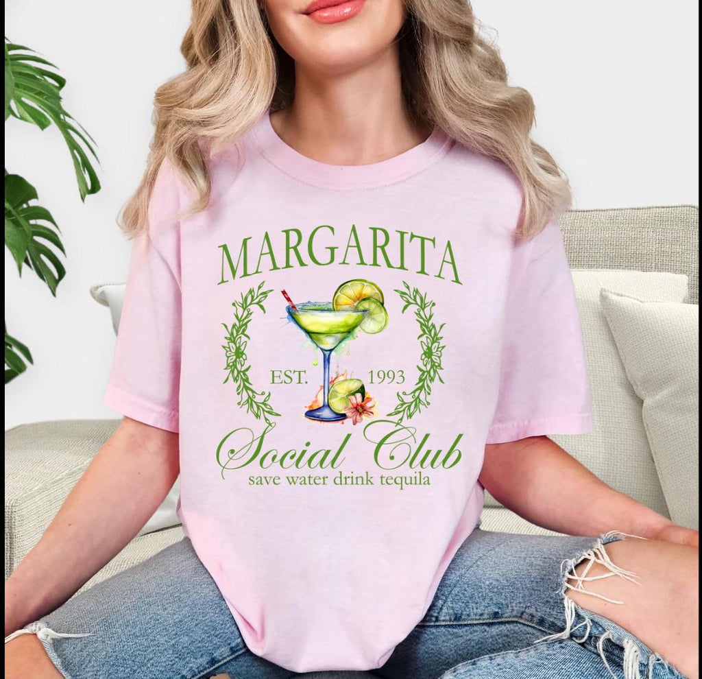 Fun Margarita Social Club short sleeve t shirt