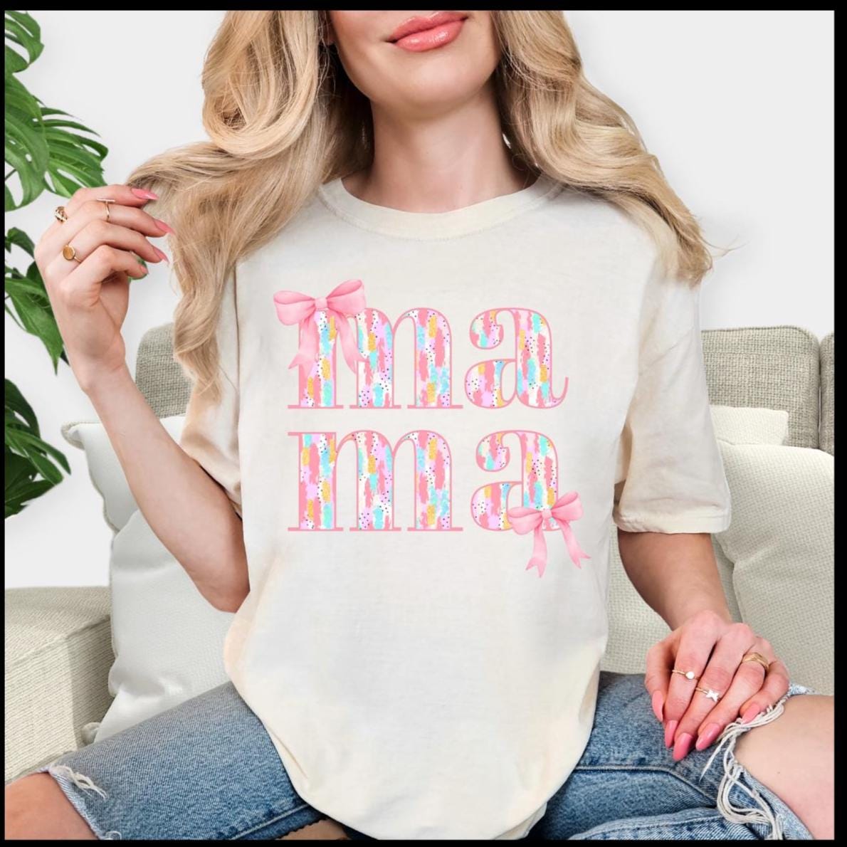 Comfort Colors Mama T-Shirt: Garment-Dyed Cotton, DTF Print