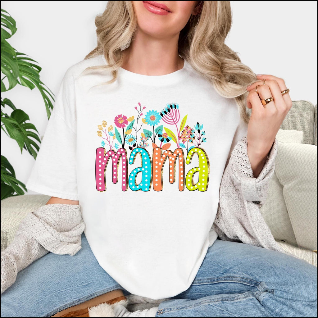 Floral Mama T-Shirt: Comfort Colors Soft Cotton Tee