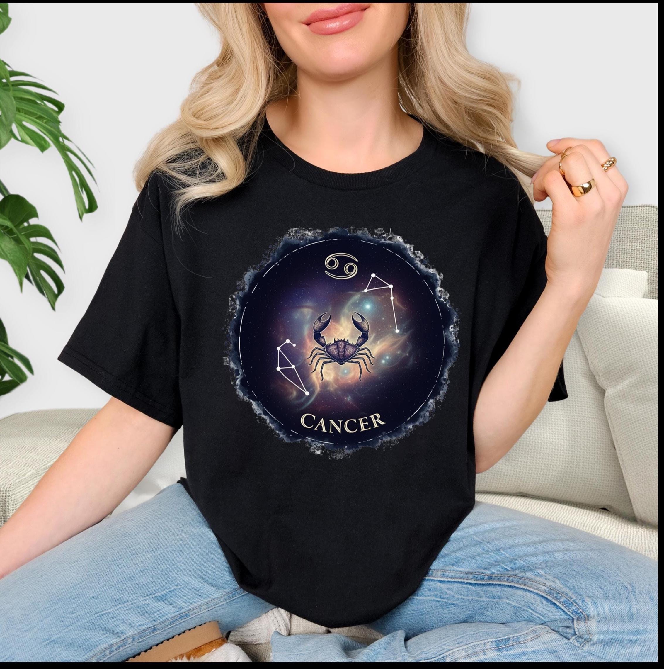 Mystical Zodiac Cotton T-Shirt: Celestial Astrology Tee