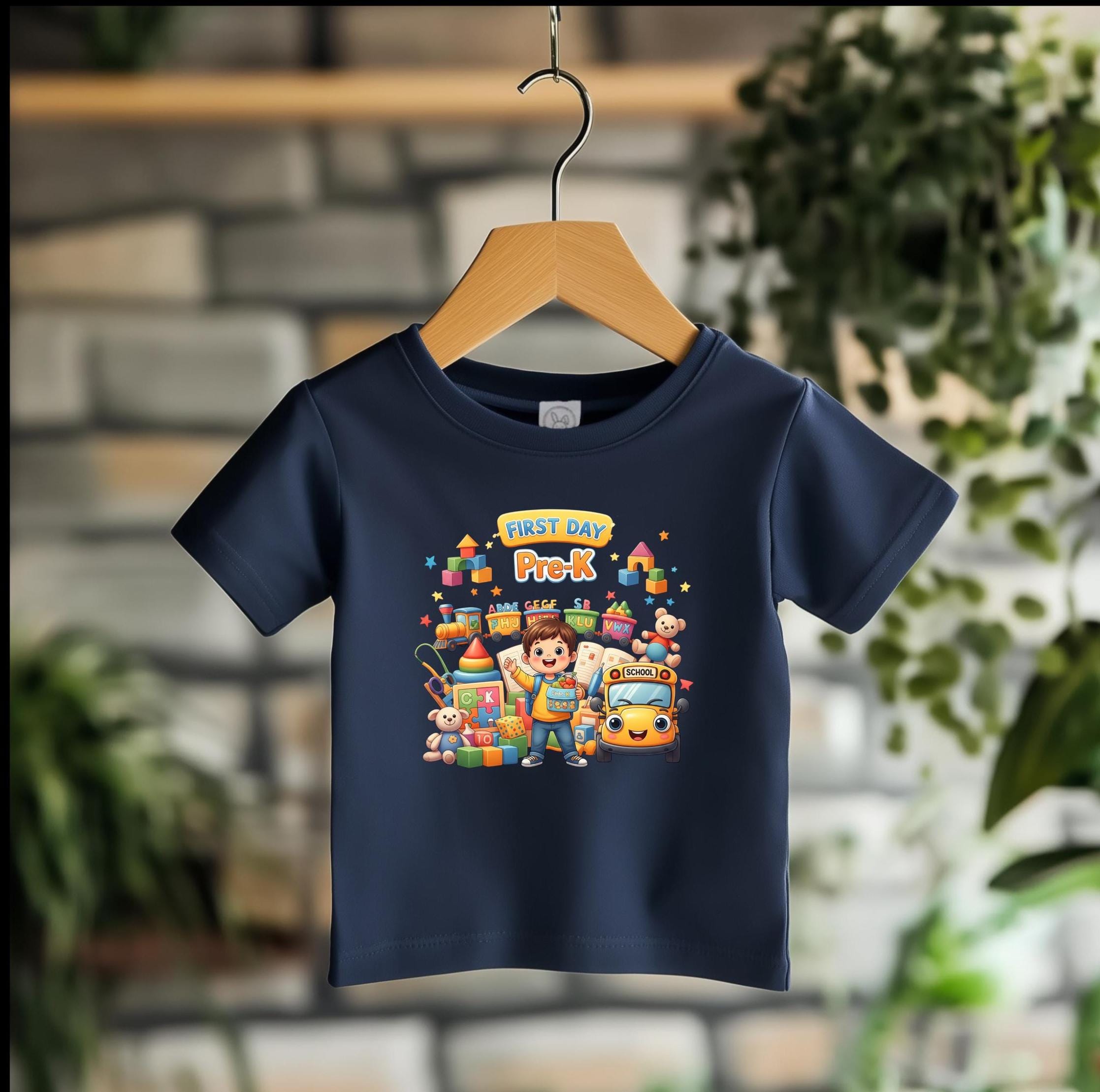 Toddler First Day of Pre-K T-Shirt: Rabbit Skins Cotton Tee