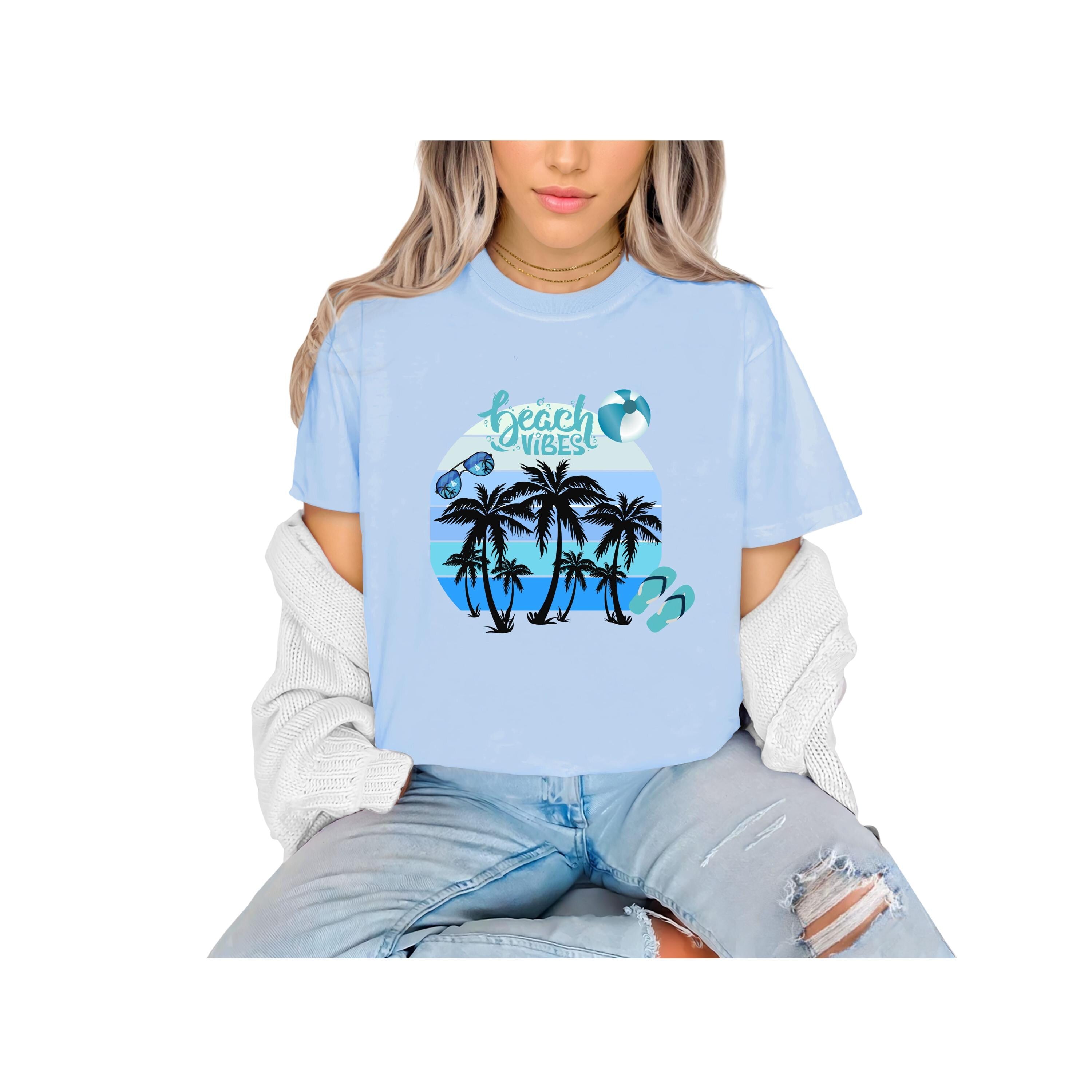 Beach Vibes Comfort Colors T-Shirt: Summer Short Sleeve Tee