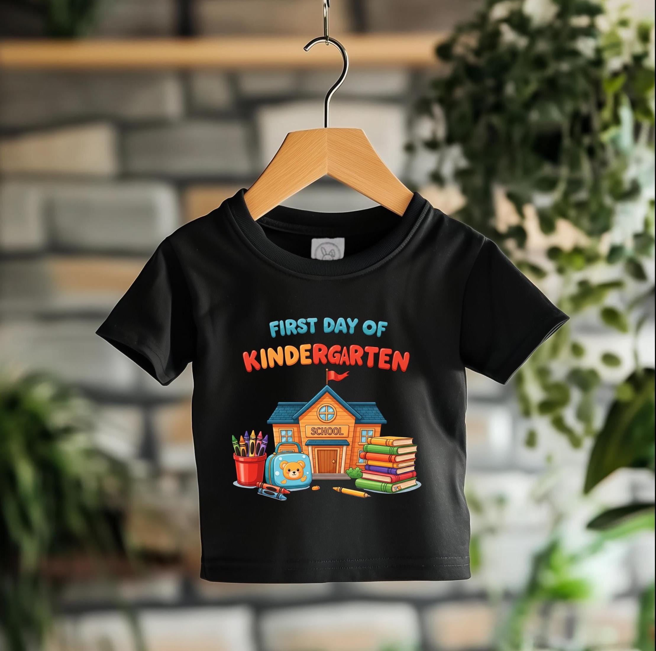First Day of Kindergarten T-Shirt: Rabbit Skins Toddler Tee