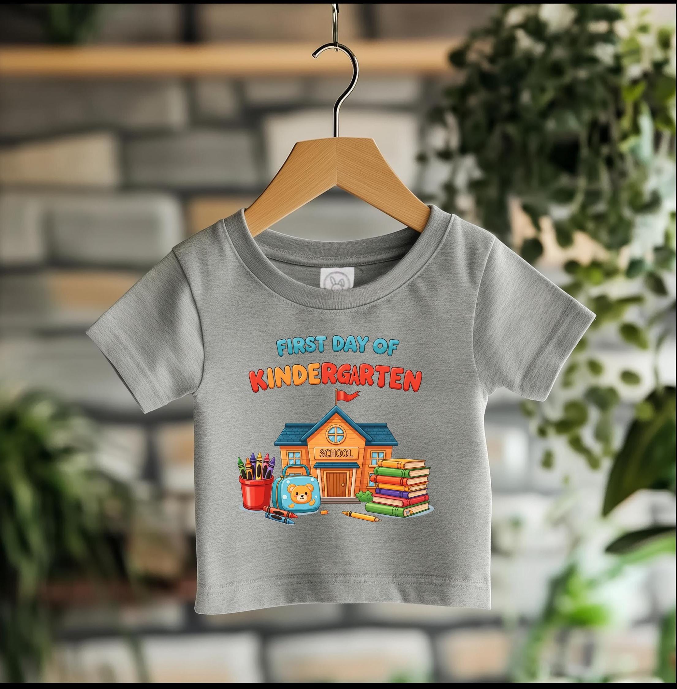 First Day of Kindergarten T-Shirt: Rabbit Skins Toddler Tee