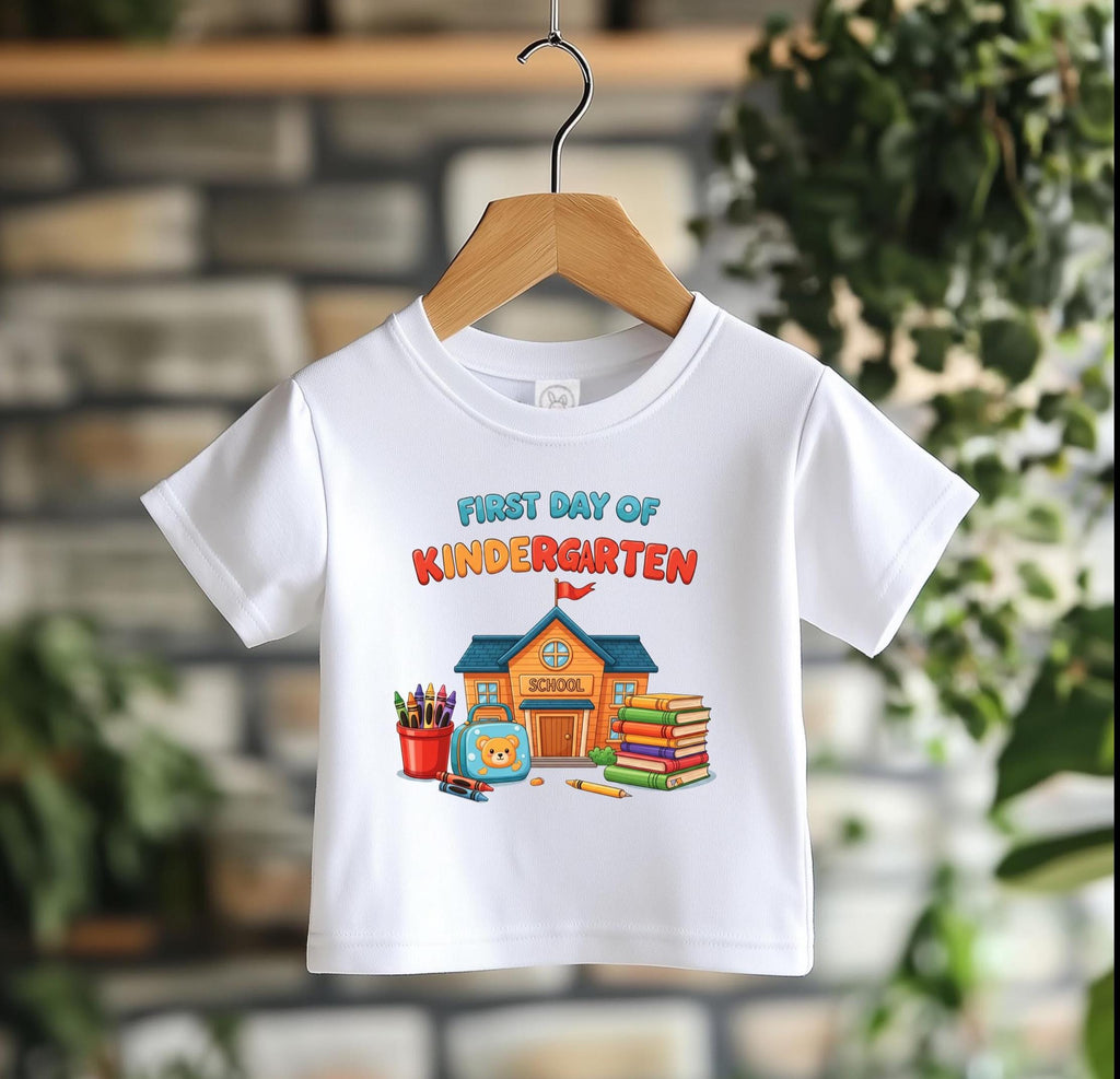 First Day of Kindergarten T-Shirt: Rabbit Skins Toddler Tee