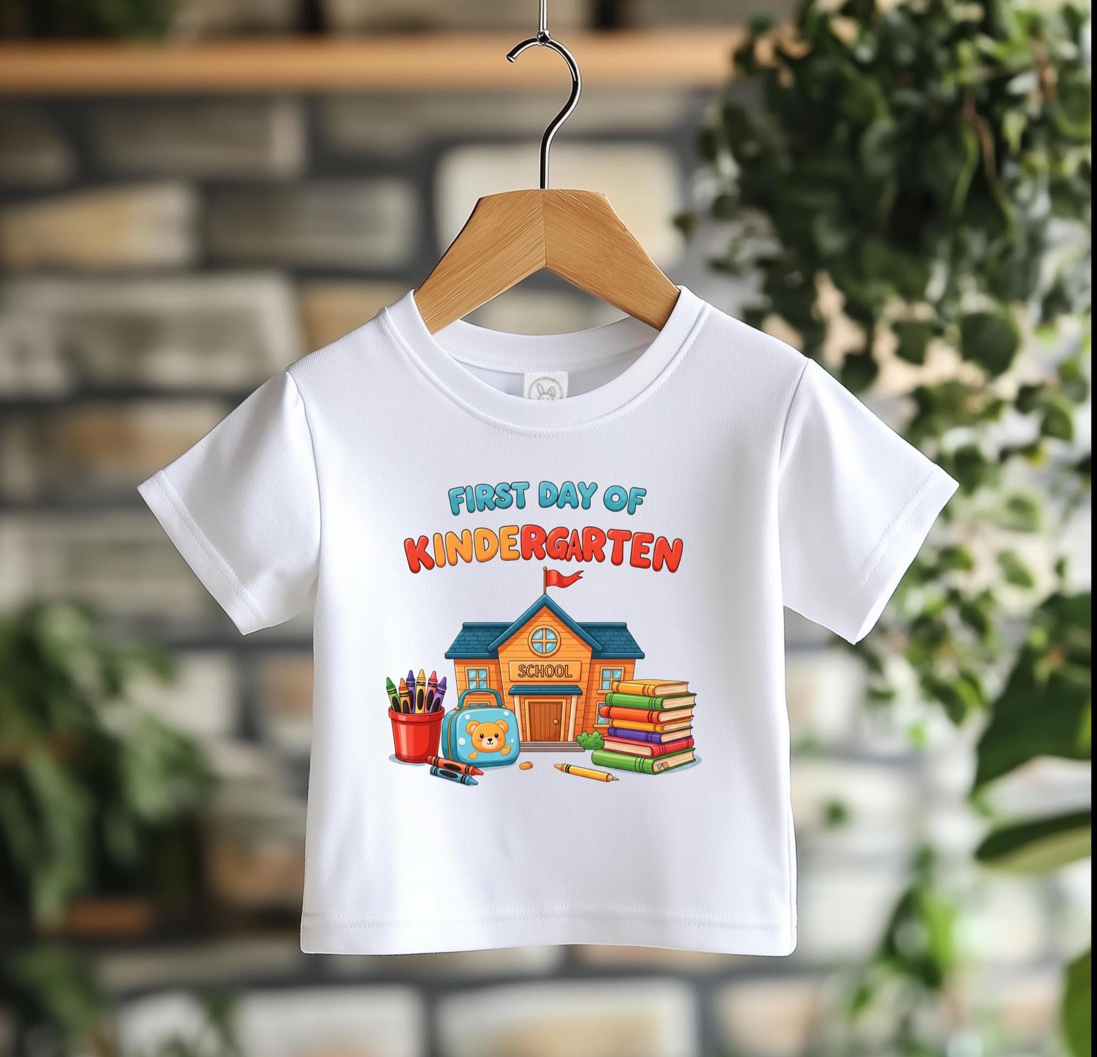 First Day of Kindergarten T-Shirt: Rabbit Skins Toddler Tee