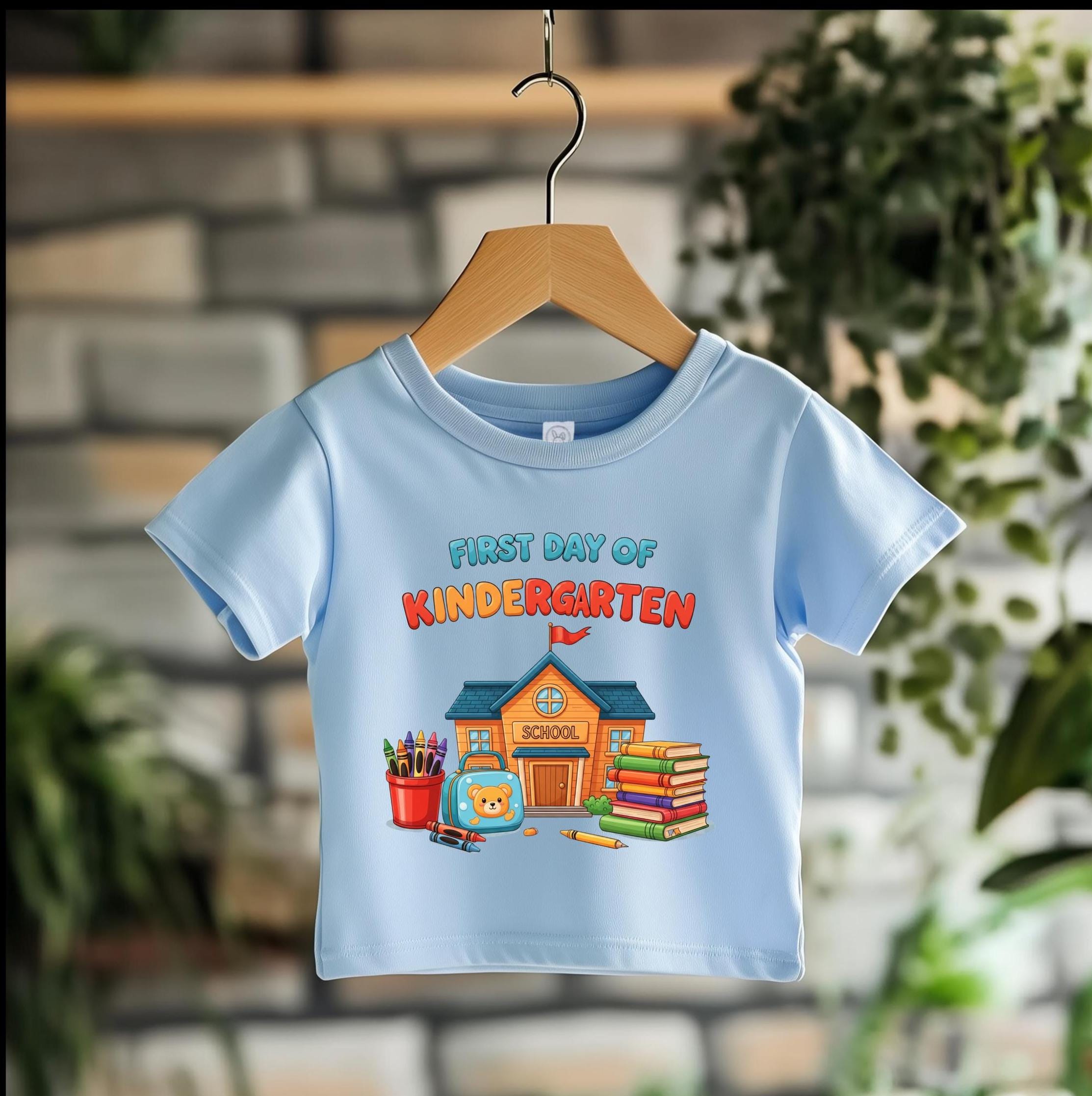 First Day of Kindergarten T-Shirt: Rabbit Skins Toddler Tee