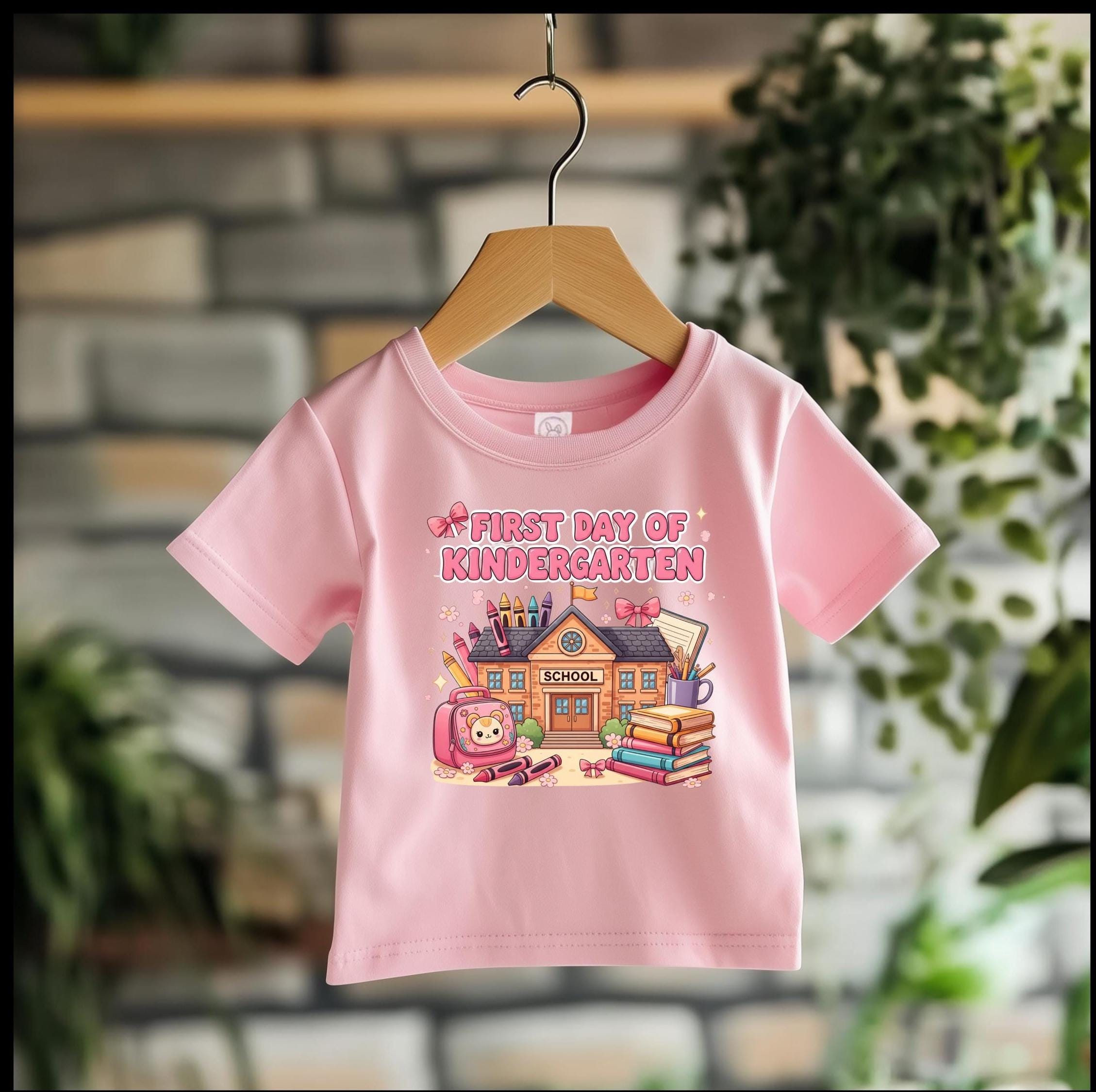 First Day of Kindergarten Toddler T-Shirt: Rabbit Skins Cotton Tee