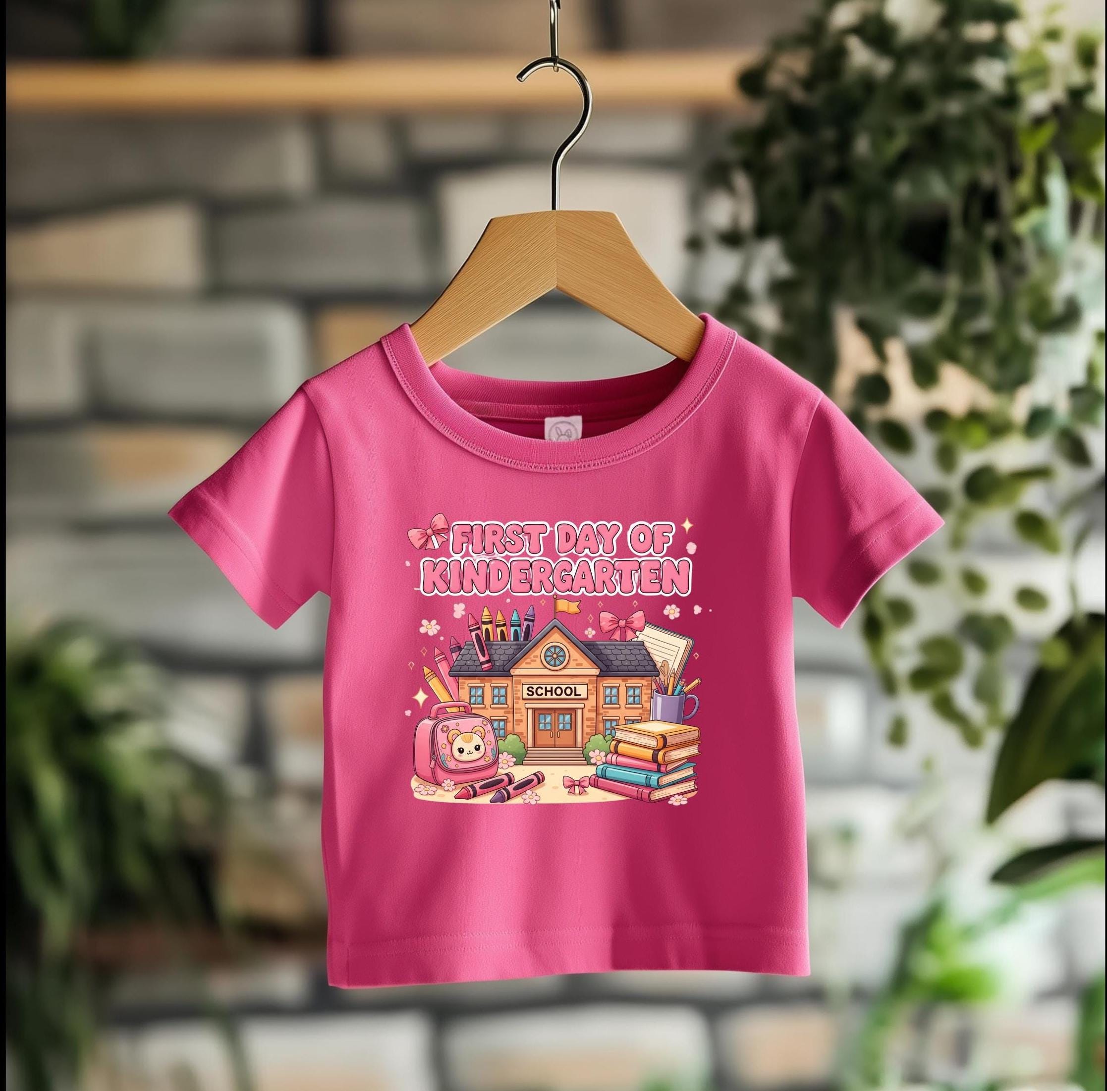 First Day of Kindergarten Toddler T-Shirt: Rabbit Skins Cotton Tee