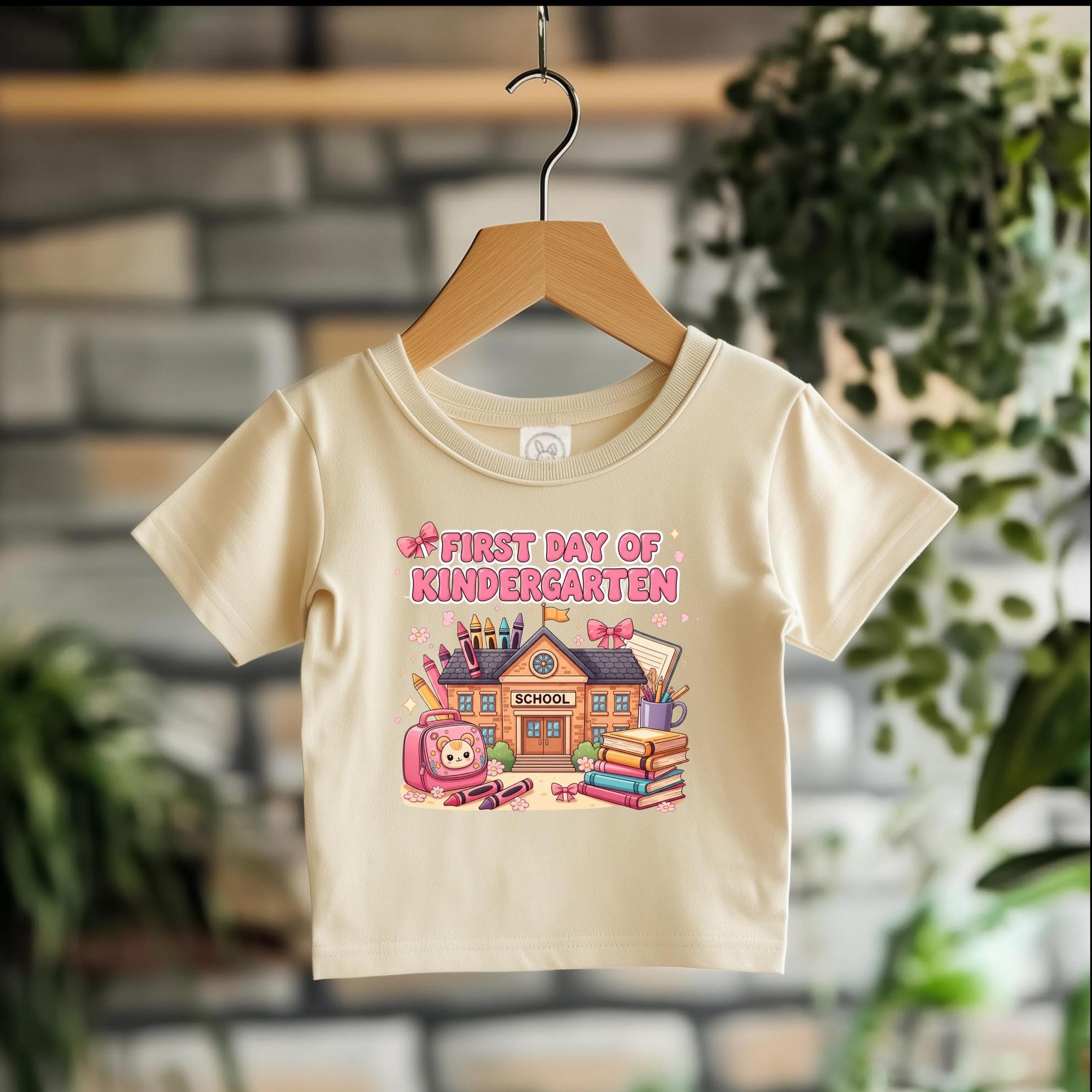 First Day of Kindergarten Toddler T-Shirt: Rabbit Skins Cotton Tee