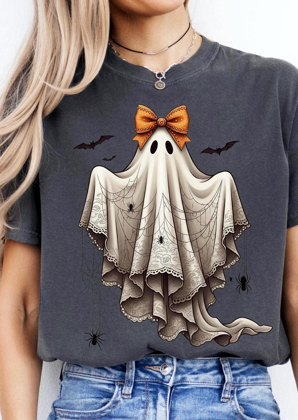 Spooky Ghost Halloween Comfort Colors Tshirt
