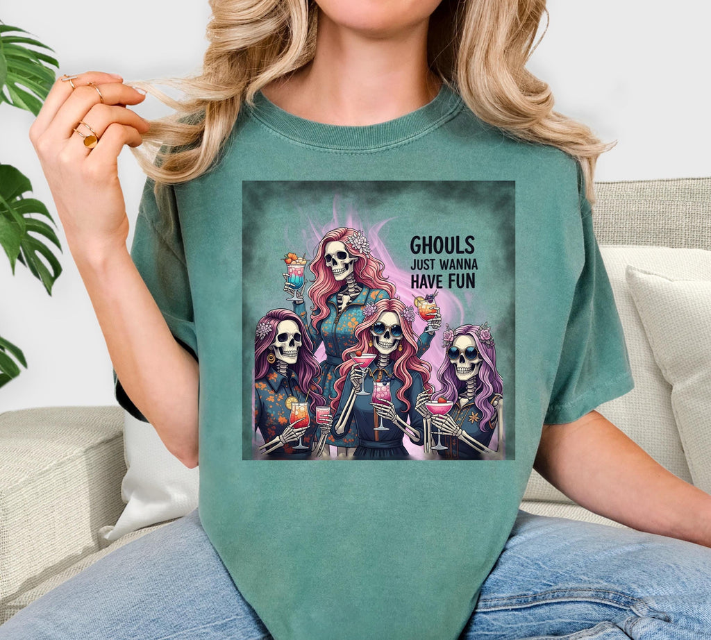 Ghouls Just Wanna Have Fun Halloween Tshirt, Skeleton shirt, Funny Shirt