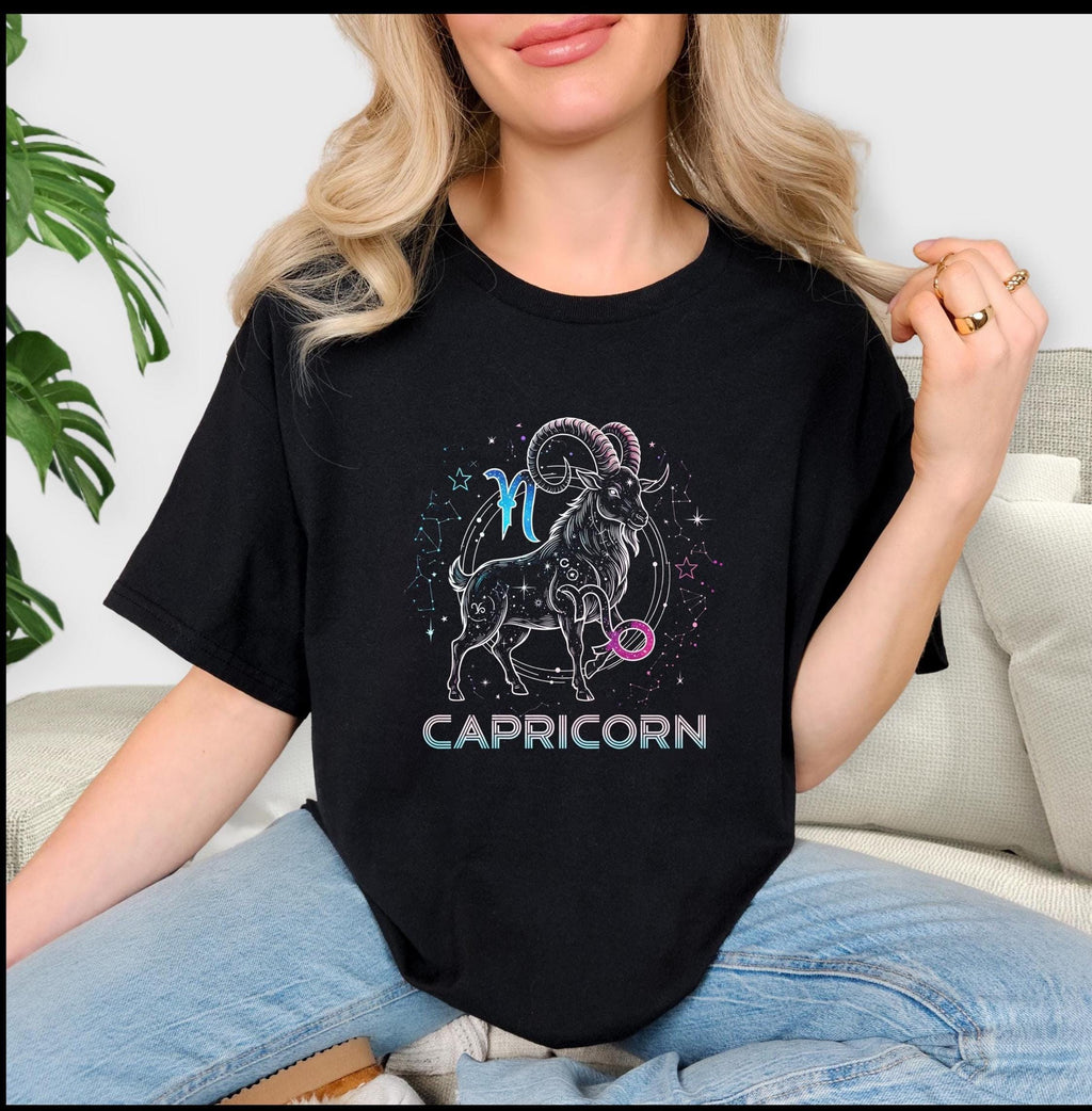 Mystical Zodiac Cotton T-Shirt: Celestial Astrology Tee