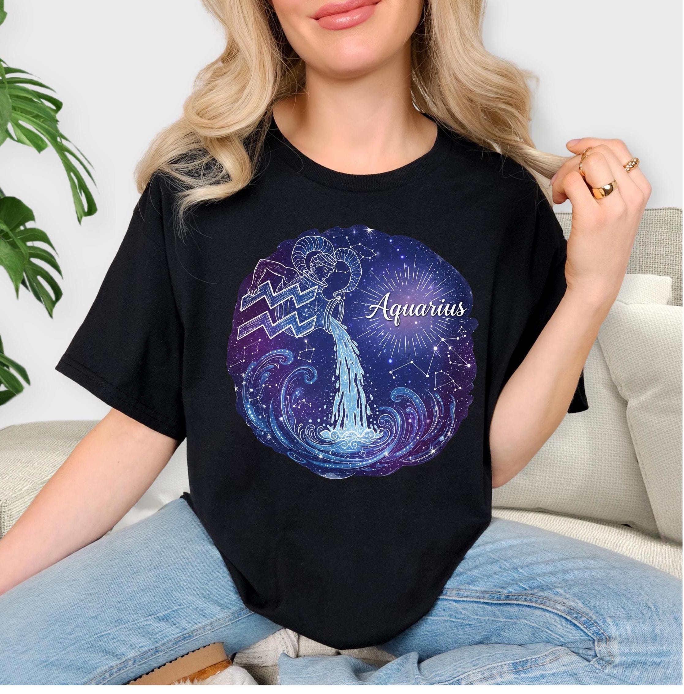 Mystical Zodiac Cotton T-Shirt: Celestial Astrology Tee