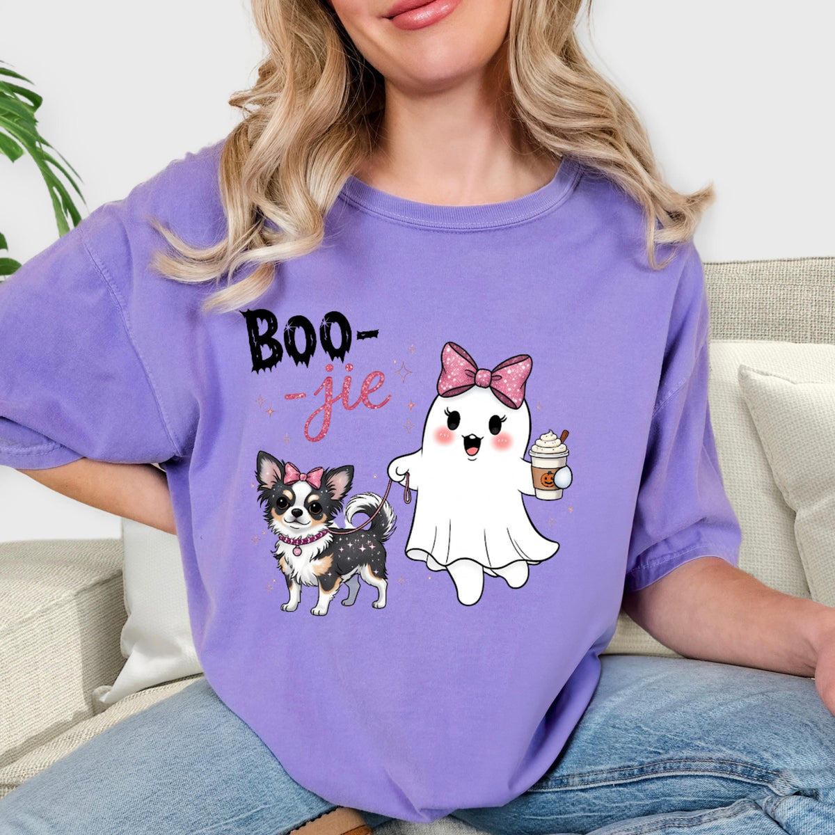 Cute Halloween Dog Shirt – Ghost & Chihuahua Tee, Funny Dog Mom Halloween Gift