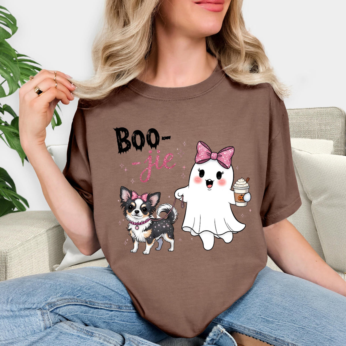 Cute Halloween Dog Shirt – Ghost & Chihuahua Tee, Funny Dog Mom Halloween Gift