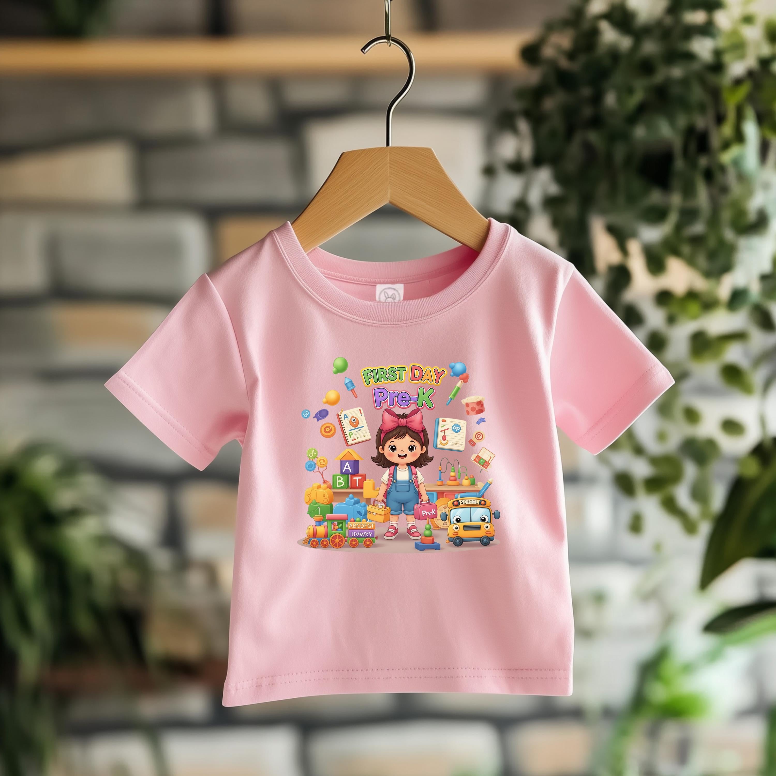 Toddler First Day of Pre-K T-Shirt, Soft Cotton Jersey, School Shirt