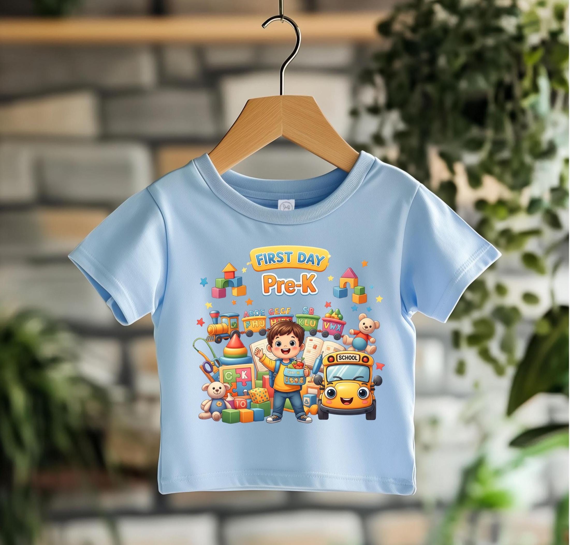 Toddler First Day of Pre-K T-Shirt: Rabbit Skins Cotton Tee