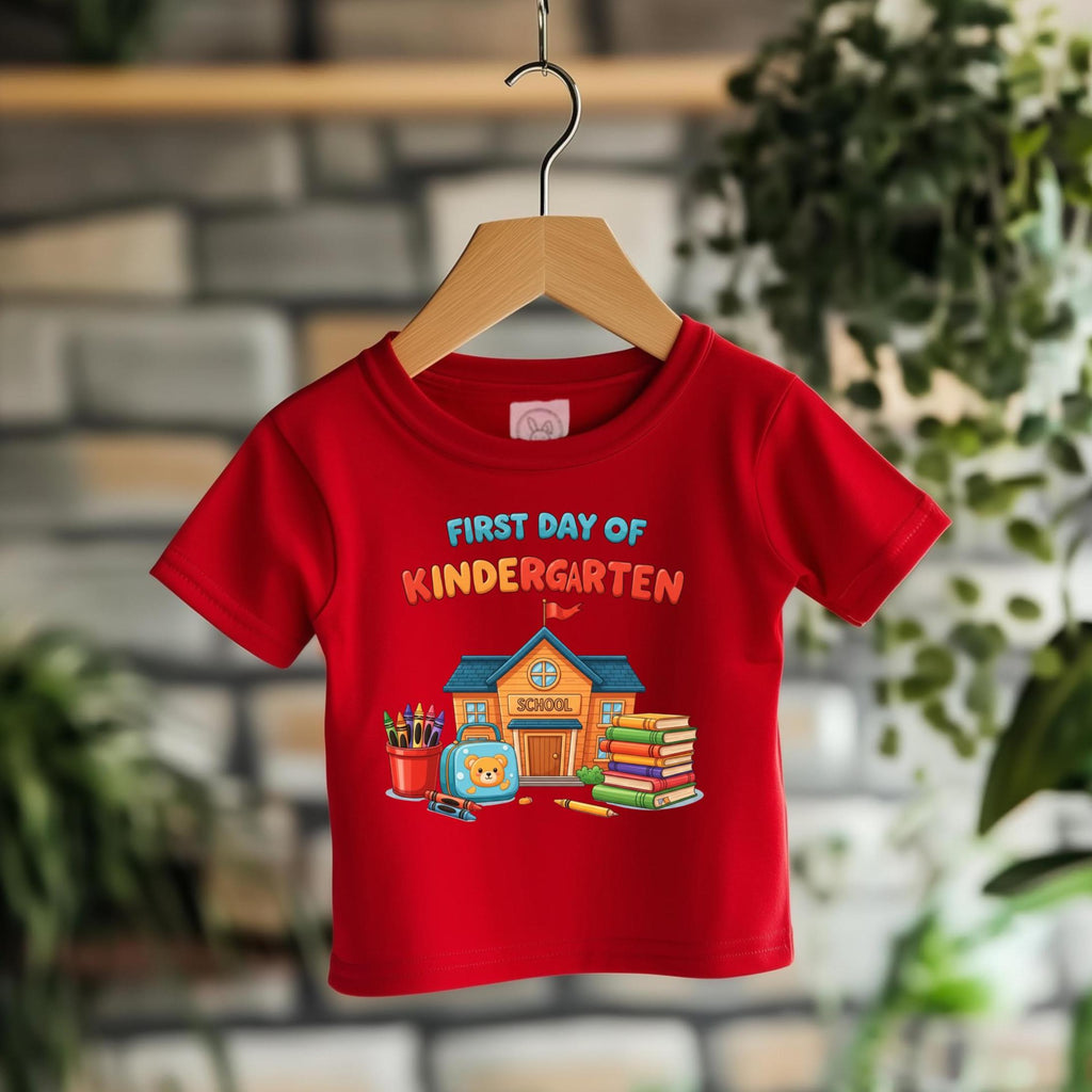 First Day of Kindergarten T-Shirt: Rabbit Skins Toddler Tee